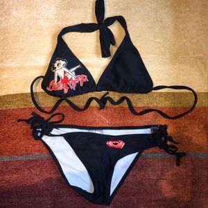 Betty Boop Black Bikini sz S